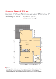 Service Wohnen im Haus 5, Wohnung Nr. 1 (ca. 64 qm) 
