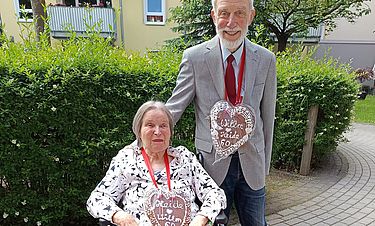 Heide und Willm Grimmich feierten im Kursana Domizil Bremen den 60. Hochzeitstag. 