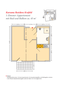 1 Zimmer (45 qm)
