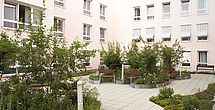 Schön gestalteter Garten im Pflegeheim Aalen