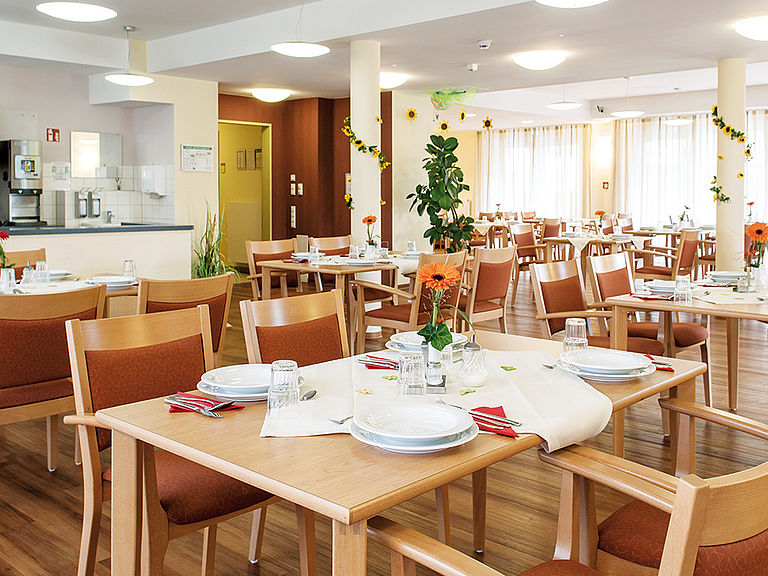 Das einladende und stilvolle Restaurant im Pflegeheim Otzberg