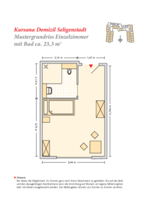 Grundrissbeispiel Einzelzimmer