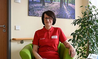 Anzhelika Taratukhina, Mitarbeiterin der Pflege im Kursana Domizil Donzdorf. 