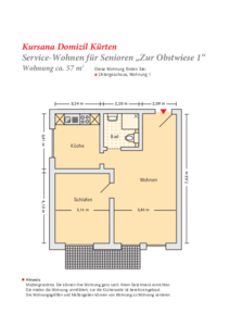Service Wohnen im Haus 1, Wohnung Nr. 1 (ca. 57 qm) 