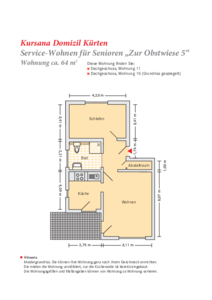 Service Wohnen im Haus 5, Wohnung Nr. 10, 11 (ca. 64 qm) 