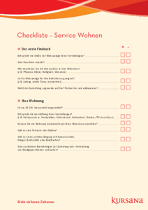 Checkliste Service Wohnen
