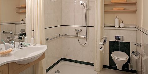 Ein eigenes Duschbad im betreuten Wohnen Hannover